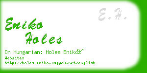 eniko holes business card